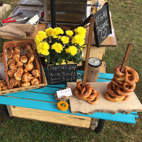 Pretzel cart at LEAF festival in Swannanoa